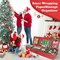 42'' Gift Wrap Organizer Christmas Wrapping Paper Storage Sturdy 600D Oxford Fabric Xmas Accessories Containers Bag Large Capacity Ornaments Storage Box (Red)